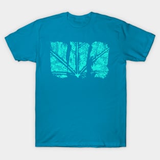 Leaf Structure on Brush Strokes - Abstract T-Shirt